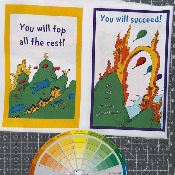 Licensed Dr. Seuss "Oh the Places You'll Go" for Robert Kaufman ~ 2/3 Yard Panel - Picture 4 of 8